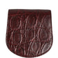 Dolce & Gabbana Burgundy Exotic Skin Condom Case Holder Pocket Wallet