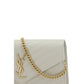Saint Laurent White Calf Leather Bos Taurus Shoulder Bag