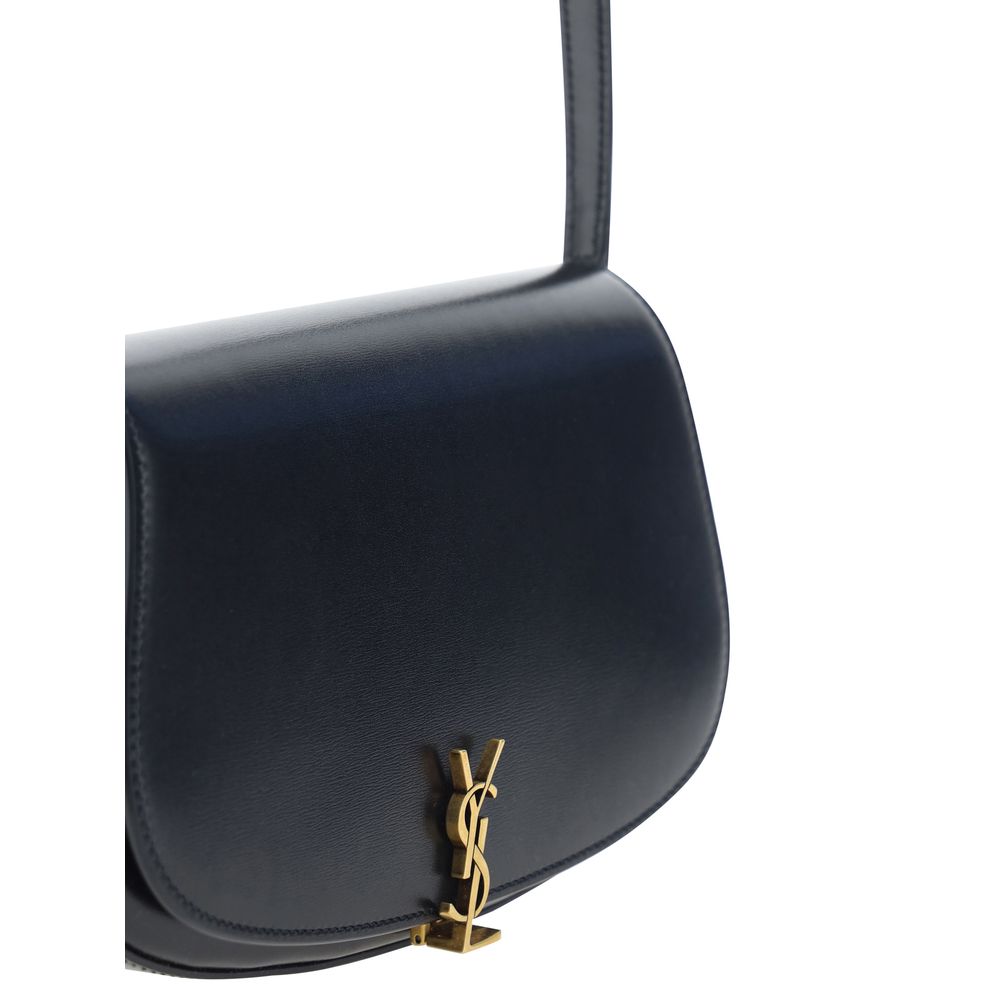 Saint Laurent Black Calf Leather Bos Taurus Shoulder Bag
