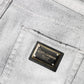 Dolce & Gabbana Light Gray Distressed Skinny Men Denim Jeans