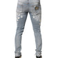 Dolce & Gabbana Light Blue Distressed Skinny Men Denim Jeans