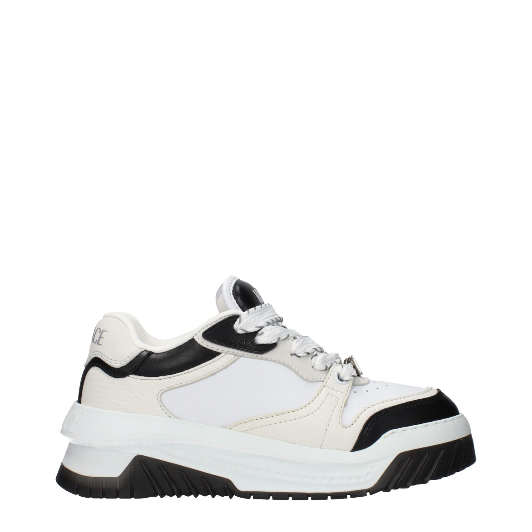 Versace White Leather Low Top Sneakers