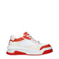 Versace White Leather Athletic Sneakers