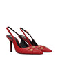 Versace Red Leather High Heel Pumps