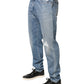 Dolce & Gabbana Blue Tattered Slim Fit Men Cotton Denim Jeans