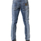 Dolce & Gabbana Two Tone Blue Cotton Regular Men Denim Jeans