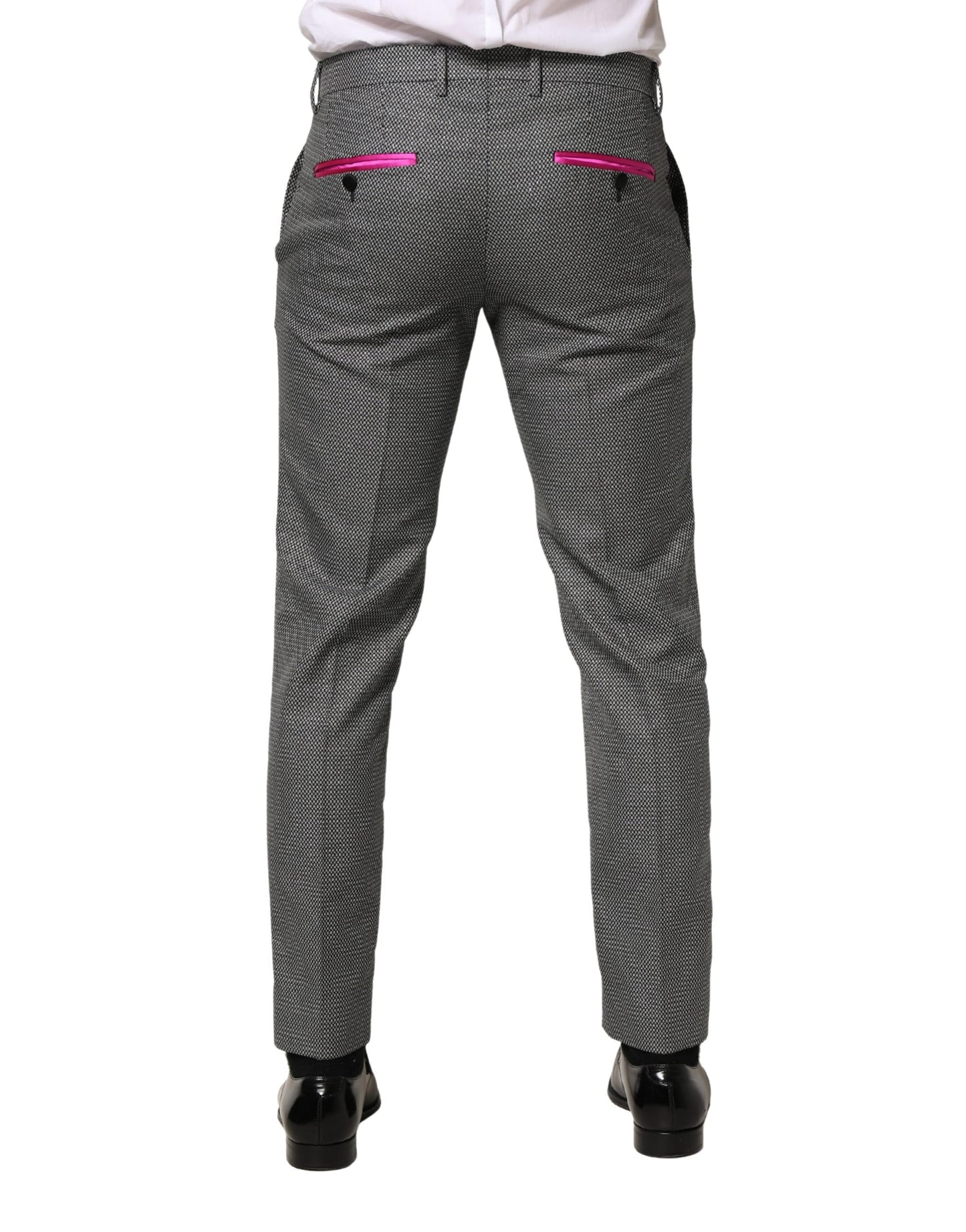 Dolce & Gabbana Gray Viscose Skinny Men Dress Trouser Pants
