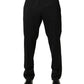 Dolce & Gabbana Black Wool Skinny Men Dress Trouser Pants