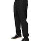 Dolce & Gabbana Black Wool Skinny Jogger Trouser Pants