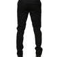 Dolce & Gabbana Black Cotton Skinny Men Dress Trouser Pants