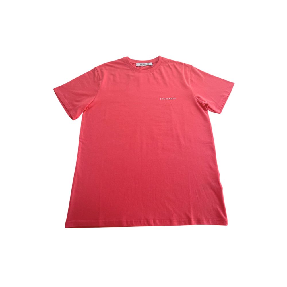Trussardi Beachwear Red Cotton Men's T-Shirt