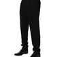 Dolce & Gabbana Black Wool Skinny Men Dress Trouser Pants