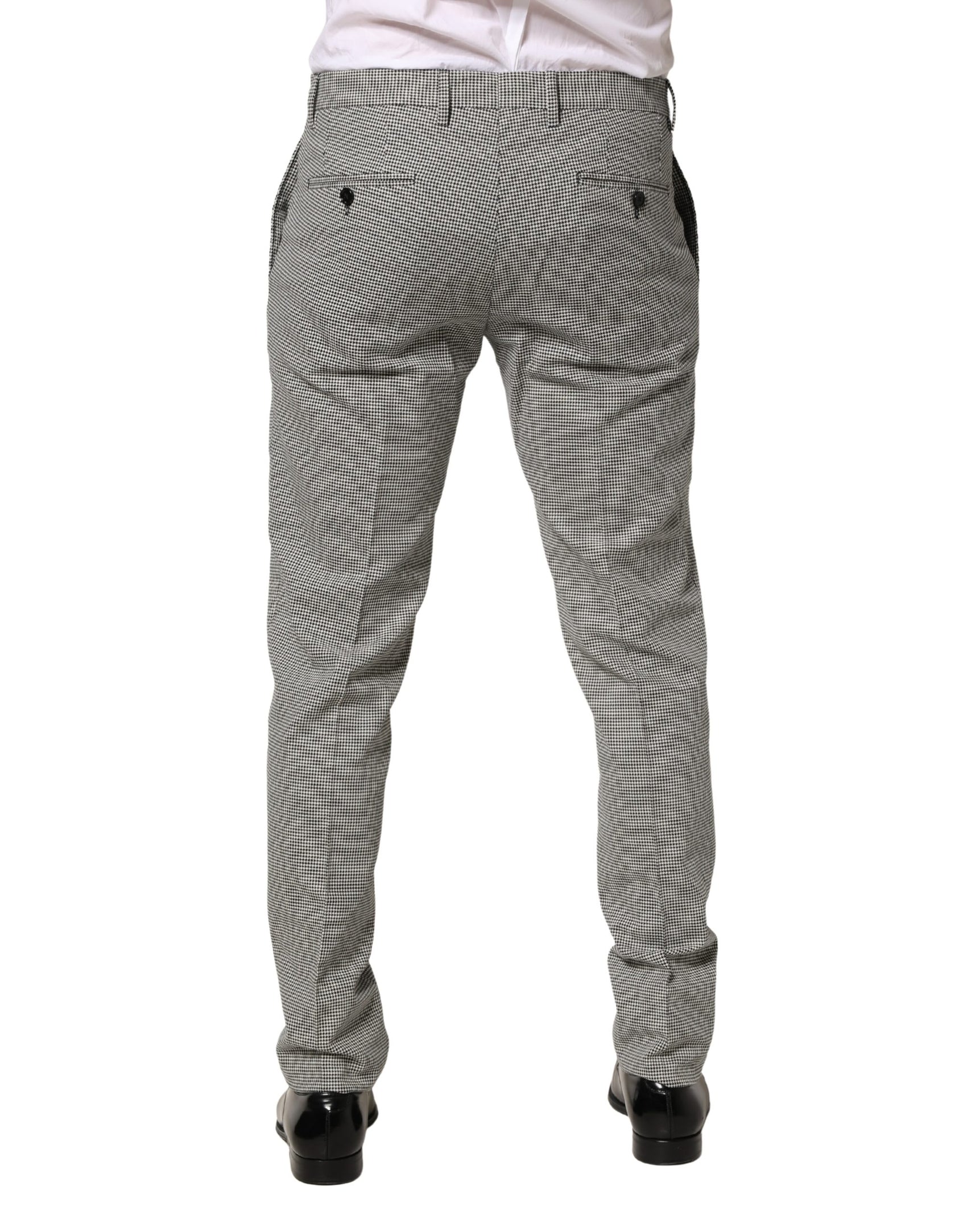 Dolce & Gabbana Gray Cotton Skinny Dress Formal Trouser Pants