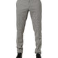 Dolce & Gabbana Gray Cotton Skinny Dress Formal Trouser Pants