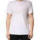 Bottega Veneta White 100% Cotton Plain Round Neck Men Shirt T-shirt