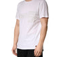 Bottega Veneta White 100% Cotton Plain Round Neck Men Shirt T-shirt