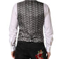 Dolce & Gabbana Black Wool Dress Men Formal Waistcoat Vest