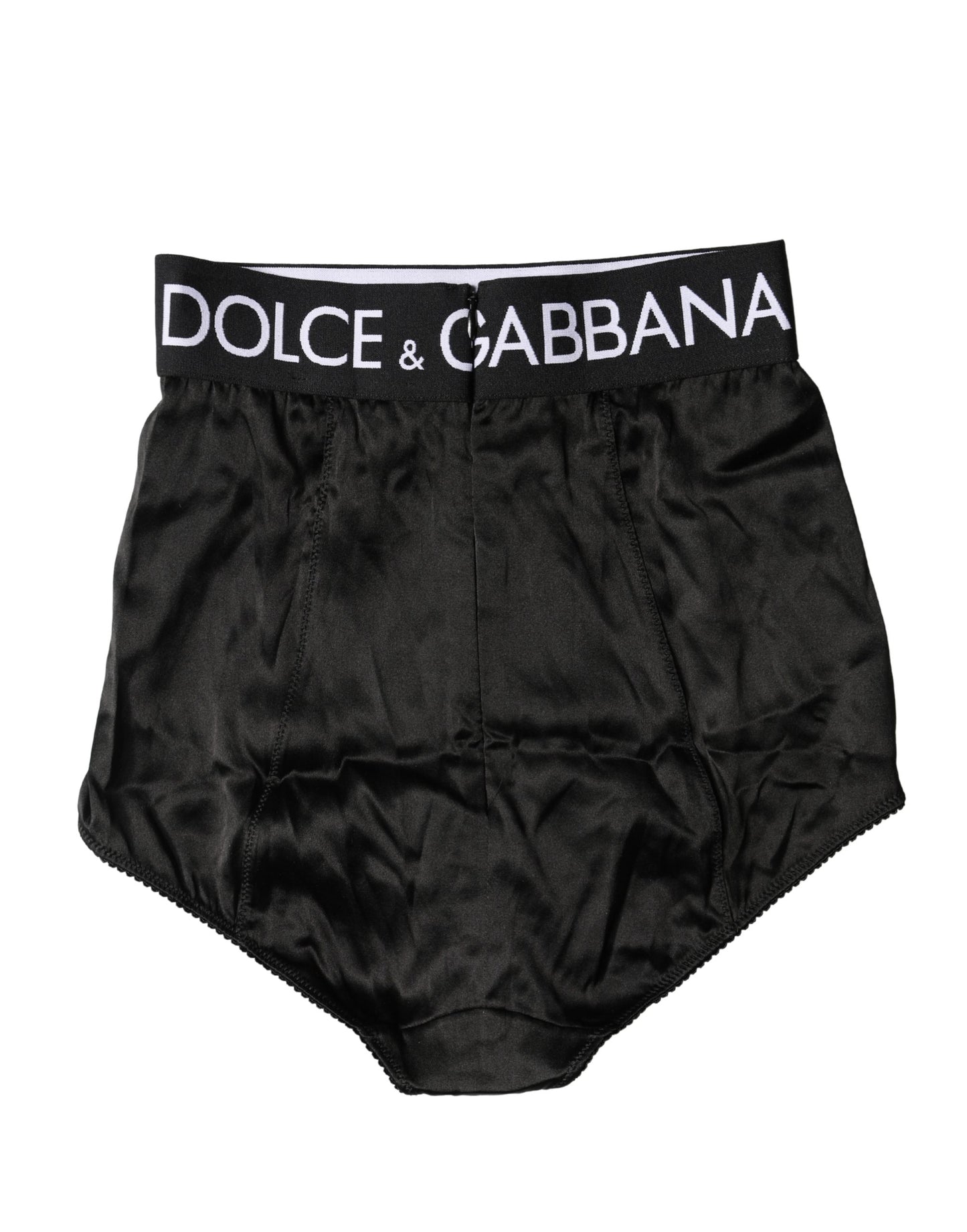 Dolce & Gabbana Black Logo Girdle High Waist Panty  Underwear