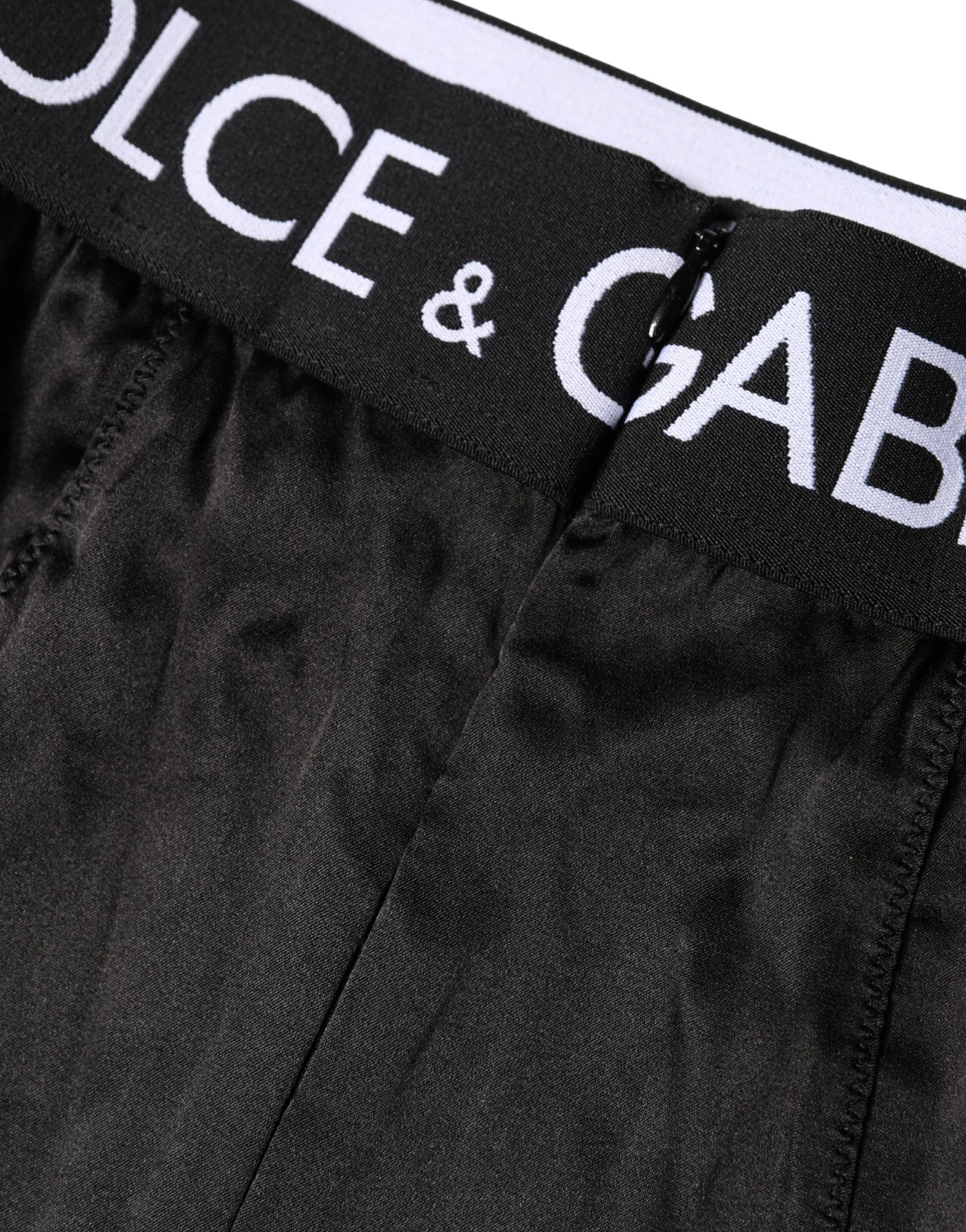Dolce & Gabbana Black Logo Girdle High Waist Panty  Underwear