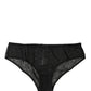 Dolce & Gabbana Black Nylon Stretch Mid Waist Brief Underwear