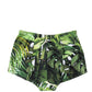 Dolce & Gabbana Green Leaf Print High-Waisted Girdle Underwear