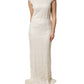 Dolce & Gabbana White Lace Viscose Sheath Long Gown Dress