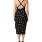 Dolce & Gabbana Black Polka Dotted Viscose Sheath Dress