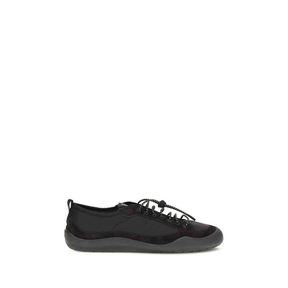 Prada Black Calf Leather Bos Taurus Athletic Sneakers