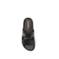 Ferragamo Black Calf Leather Bos Taurus Flat Sandals