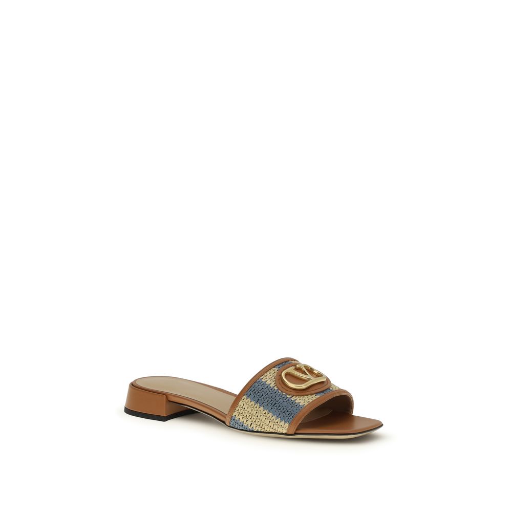 Valentino Garavani Multicolor Calf Leather Bos Taurus Sandals