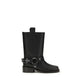 Ganni Black Calf Leather Bos Taurus Lace-Up Boots