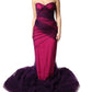 Dolce & Gabbana Pink Black Strapless Sheath Mermaid  Dress