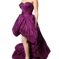 Dolce & Gabbana Purple Strapless A-line Asymmetric Dress