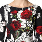 Dolce & Gabbana Black Floral Viscose Bodycon Long Gown Dress