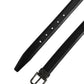 Dolce & Gabbana Men Black Classic Leather Metal Buckle Belt