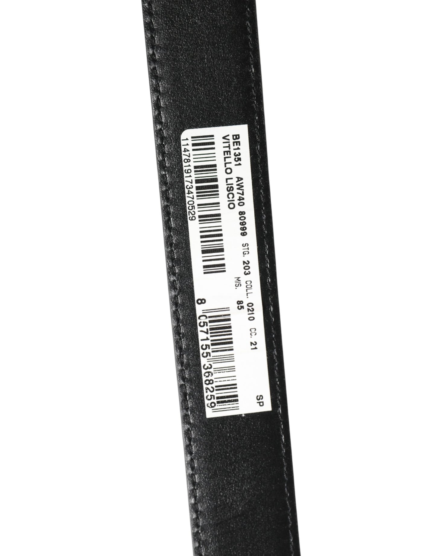 Dolce & Gabbana Men Black Classic Leather Metal Buckle Belt