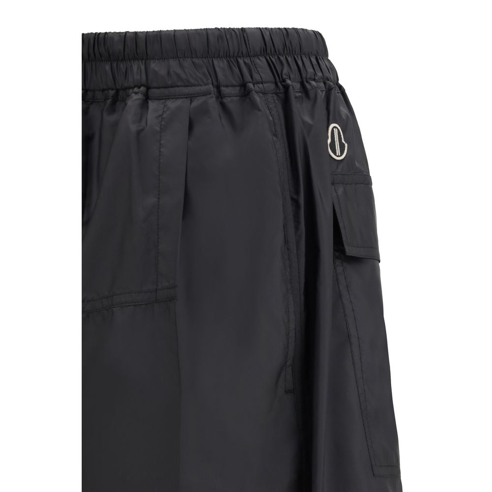 Moncler x Rick Owens Black Polyester Bermuda Shorts