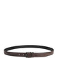 Dolce & Gabbana Men Brown Classic Leather Metal Buckle Belt