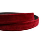 Dolce & Gabbana Men Burgundy Velvet Cotton Metal Buckle Belt