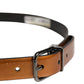 Dolce & Gabbana Men Brown Classic Leather Metal Buckle Belt