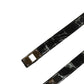 Dolce & Gabbana Men Black Marble Leather DG Logo Buckle Belt