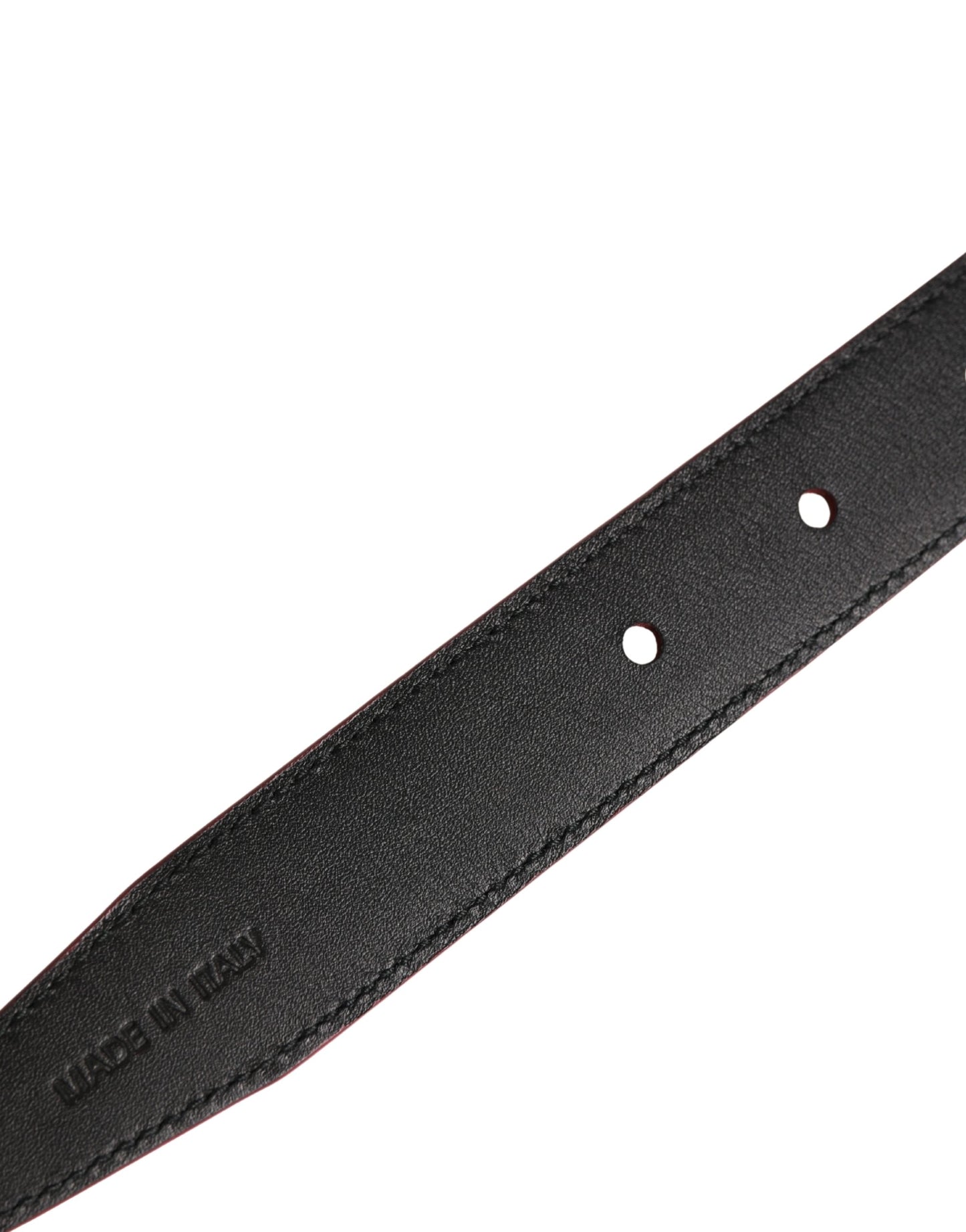 Dolce & Gabbana Men Pink Classic Leather Metal Buckle Belt