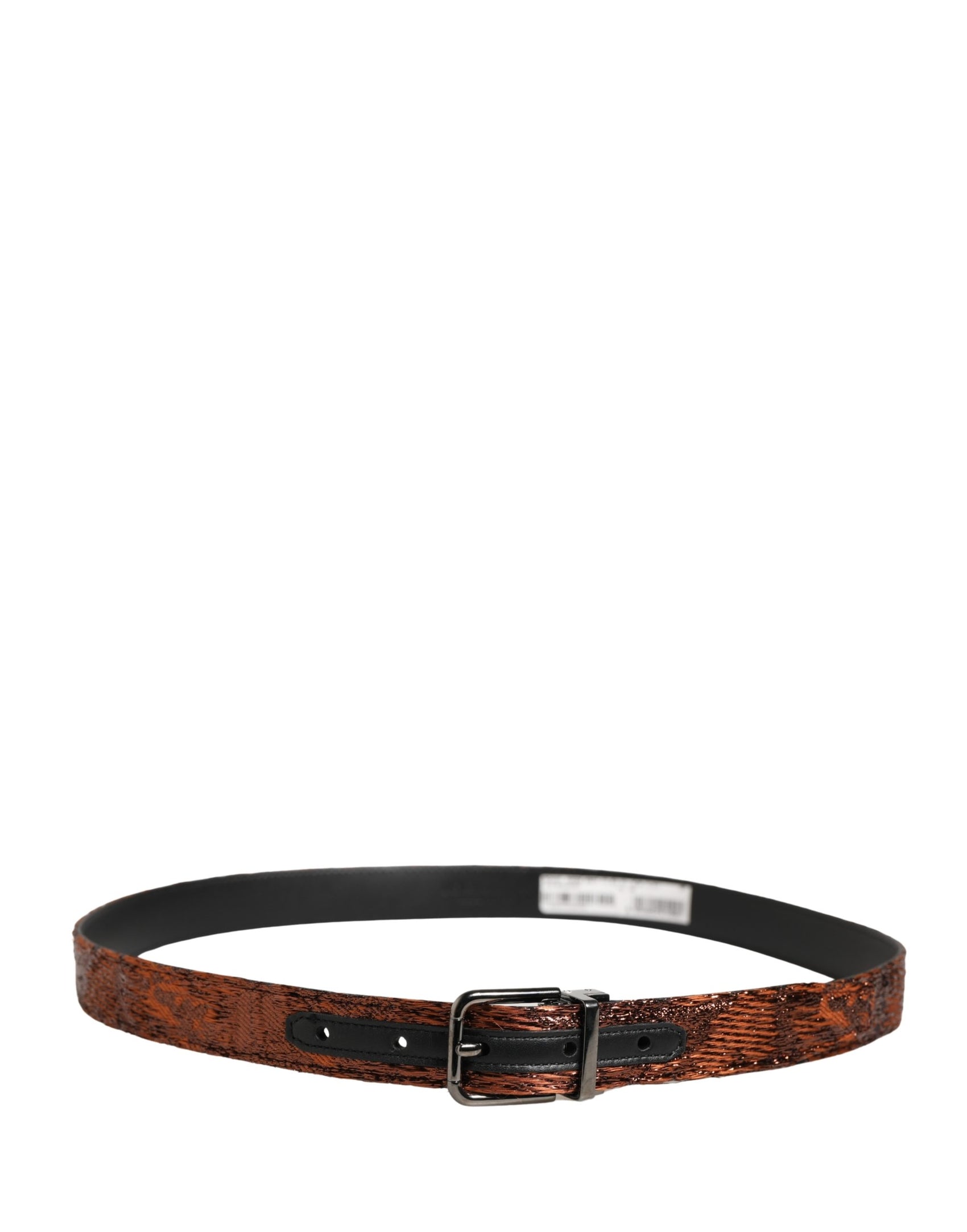 Dolce & Gabbana Men Brown Classic Polyester Metal Buckle Belt