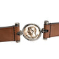 Dolce & Gabbana Men Brown Classic Leather Metal Buckle Belt
