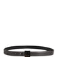 Dolce & Gabbana Men Silver Classic Leather Square Buckle Belt