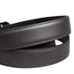 Dolce & Gabbana Men Silver Classic Leather Square Buckle Belt
