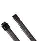 Dolce & Gabbana Men Silver Classic Leather Square Buckle Belt