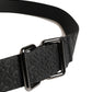 Dolce & Gabbana Men Black DG Logo Polyester Metal Buckle Belt