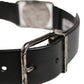 Dolce & Gabbana Men Black Classic Leather Metal Buckle Belt