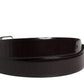 Dolce & Gabbana Men Black Classic Leather Metal Buckle Belt